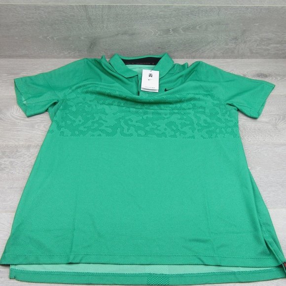 Nike Dri-FIT ADV Tiger Woods Golf Polo Shirt Mens Size Large Green NEW - Picture 5 of 14
